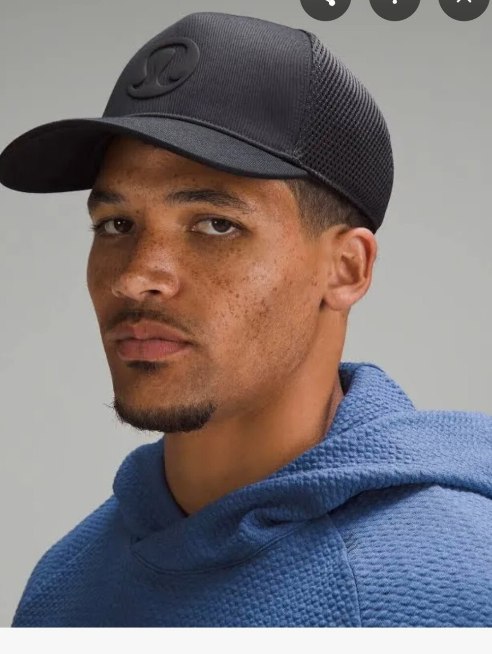 Lululemon Black Mesh Logo Trucker Cap